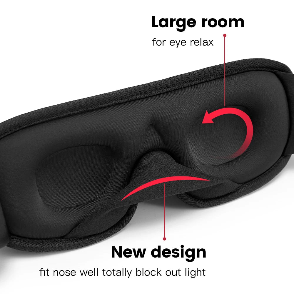 3D Padded Sleep Mask – Soft Eye Shade