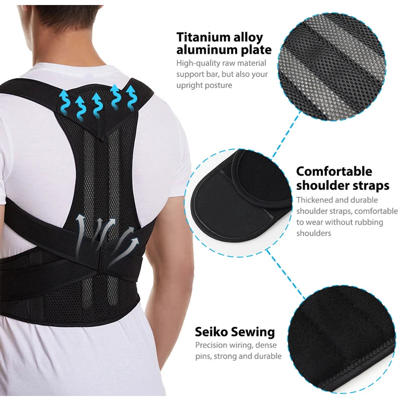 Breathable Back Posture Corrector Brace