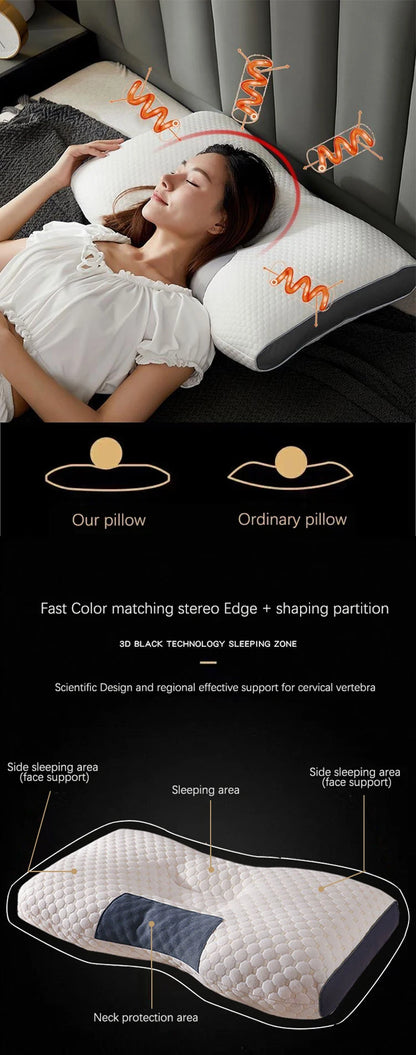 Cervical Neck Pillow – Orthopedic Soybean Fiber Sleep & Massage Support