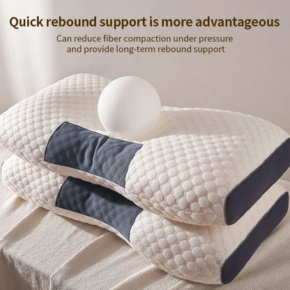 Cervical Neck Pillow – Orthopedic Soybean Fiber Sleep & Massage Support