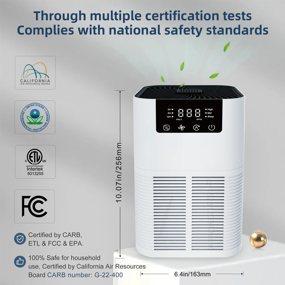 Air Purifier with HEPA & Negative Ion Generator