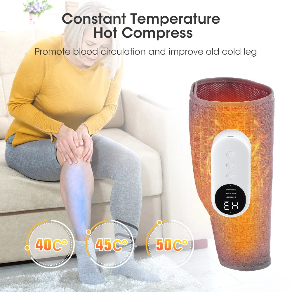 Electric Calf Massager – 360° Heated Air Pressure Leg Massage Machine
