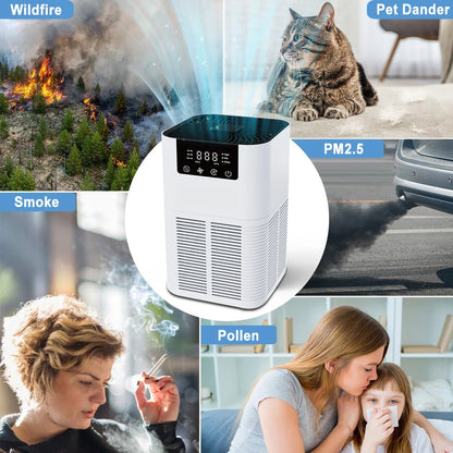 Air Purifier with HEPA & Negative Ion Generator