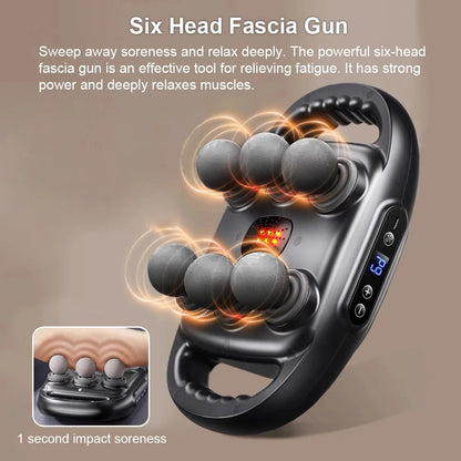 Professional Fascia Gun – Six-Head High-Frequency Muscle Massager