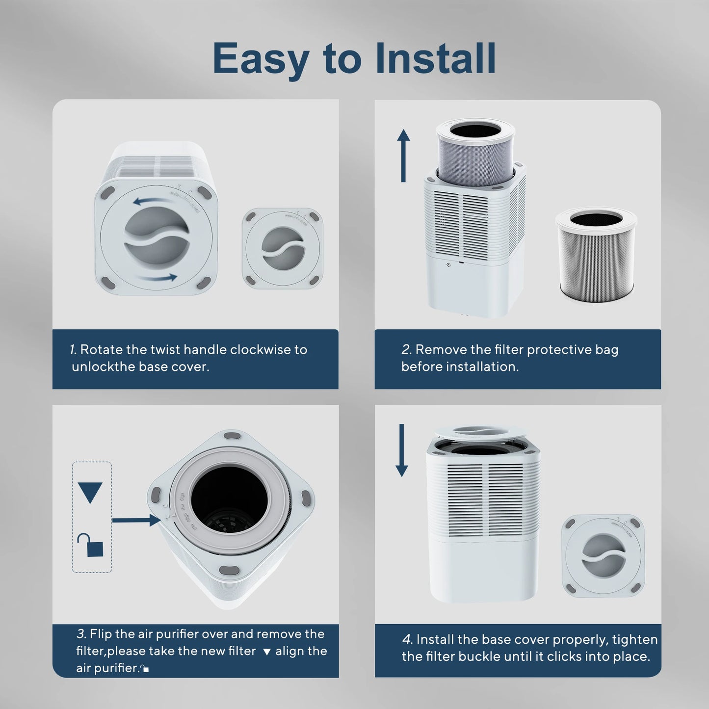 Air Purifier with HEPA & Negative Ion Generator