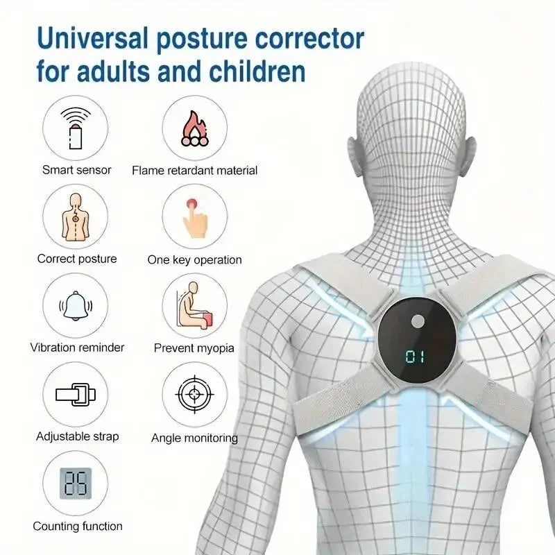 Intelligent Posture Corrector – Adjustable Brace with Vibration Reminder