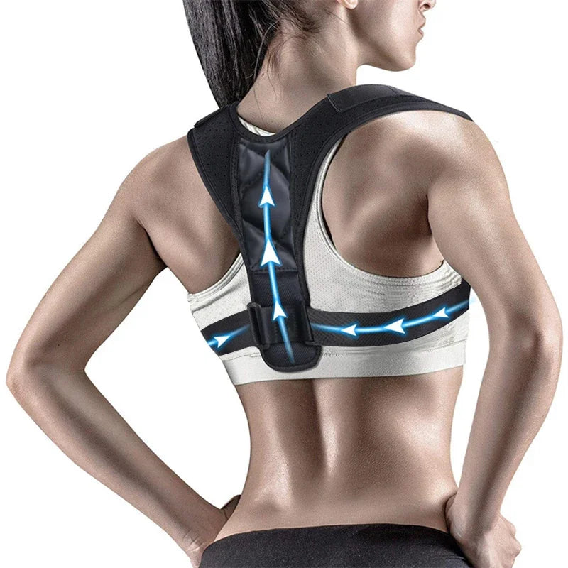 Adjustable Back Posture Correction Belt – Shoulder & Spine Support for Men & Women