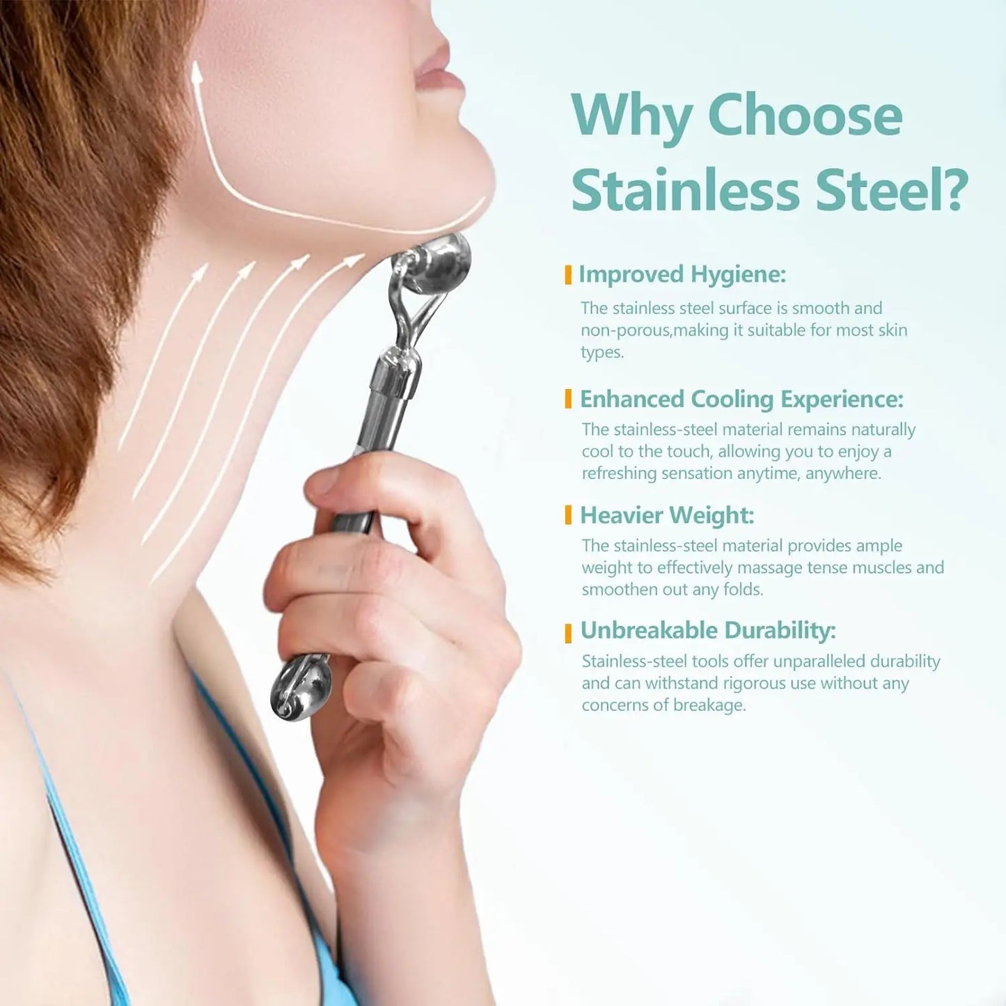 Stainless Steel Gua Sha & Massage Roller