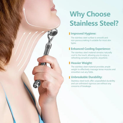 Stainless Steel Gua Sha & Massage Roller