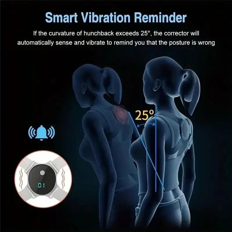 Intelligent Posture Corrector – Adjustable Brace with Vibration Reminder