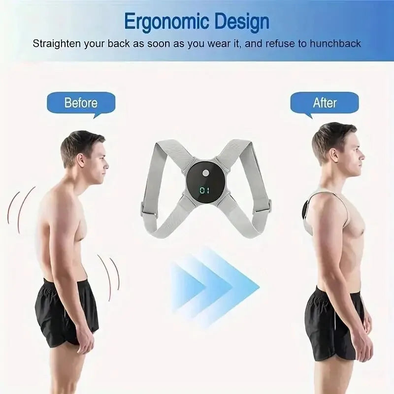 Intelligent Posture Corrector – Adjustable Brace with Vibration Reminder